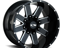 Cast Aluminum Wheels 141 GB 17x9 Milled Spokes Gloss Black 5 On 114.3/5 On 127 Bolt Pattern -12 Offset ION Wheels