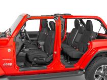 Jeep Wrangler Neoprene Seat Covers for 18-20 Jeep Wrangler JL Unlimited 4-Door w/Cloth Interior Black Diver Down