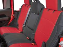 Jeep Wrangler Neoprene Seat Covers for 18-20 Jeep Wrangler JL Unlimited 4-Door w/Leather Interior Black Diver Down