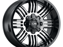 Cast Aluminum Wheels 144 GB 20x10 Machined Gloss Black 5 On 127/5 On 139.7 Bolt Pattern -19 Offset ION Wheels