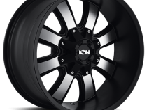 Cast Aluminum Wheels 189 SB 20x9 Machined Face Satin Black 5 On 139.7/5 On 150 Bolt Pattern 0 Offset ION Wheels