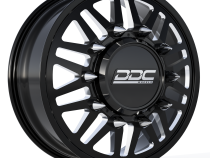 Dually Wheels Aftermath Black/Milled 22X8.25 10X225 Super Duty/Ram F-450 05-10 F-450 15-25 Ram 4500 08-25 DDC Wheels
