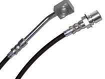 Mustang Fox Body Brake Conversion Hose Kit 87-93 Mustang W/99-04 Calipers Stainless Steel Clear Cover J&amp;amp;M Products