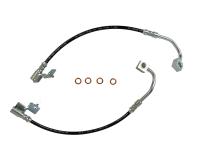 2015-2020 Ford Mustang GT and GT350R Stainless Steel Front Brake Hose Kit Black Cover J&amp;amp;M Products