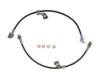 2015-2020 Ford Mustang Rear Stainless Steel Brake Hose Kit Black Cover J&amp;amp;M Products