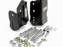 Mustang Lower Control Arm Relocation Brackets 05-14 Ford Mustang GT/GT500/V6 Black Powder Coat J&amp;amp;M Products