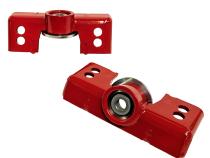 Mustang Rear Upper Shock Mount Adjustable Red Ohlins 15-19 Mustang J&amp;amp;M Products