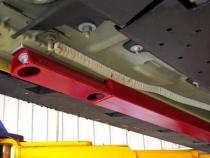 Mustang Convertiable Jacking Rails Full Length Utlra Low Profile Bare J&amp;amp;M Products