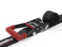 2 Inch x 10' Ratchet Tie Down w/ Twisted Snap Hooks and Axle Strap Combo Black SpeedStrap