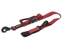 2 Inch x 10' Ratchet Tie Down w/ Twisted Snap Hooks and Axle Strap Combo Red SpeedStrap