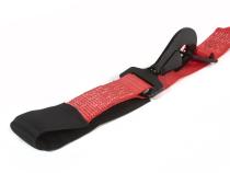 2 Inch x 10' Ratchet Tie Down w/ Twisted Snap Hooks and Axle Strap Combo Red SpeedStrap