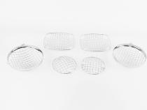 Jeep CJ Wire Mesh Guard Set 6 Pieces 76-86 CJ Polished Silver Kentrol