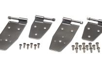Jeep YJ Hardtop Door Hinge Set 4 Pieces 94-95 Wrangler YJ Polished Silver Kentrol