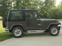 Jeep YJ Hardtop Door Hinge Set 4 Pieces 94-95 Wrangler YJ Polished Silver Kentrol