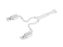 18-23 Ford Mustang GT Cat-Back Active Exhaust-Polished Tubes Pacific Performance Engineering