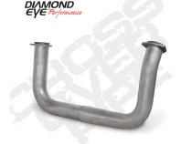 Exhaust Pipe 2.5 Inch Aluminized Crossover Pipe Diamond Eye