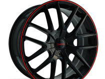 Touren Wheels TR60 3260 Gloss Black With Red Ring 16X7 4-100/4-114.3 42MM 67.1MM