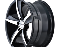 Touren Wheels TR72 3272 Gloss Black Machined 17X7.5 5-114.3 40MM 72.62MM