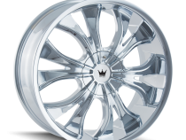 Cast Aluminum Wheels Hustler 342 CH 24x9.5 Chrome 5 On 115/5 On 120 Bolt Pattern 18 Offset Mazzi Wheels