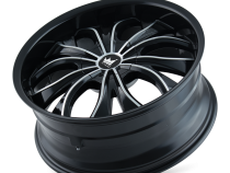 Cast Aluminum Wheels Hustler 342 GBM 18x7.5 Machined Face Gloss Black 4 On 100/4 On 114.3 Bolt Pattern 40 Offset Mazzi Wheels