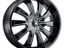 Cast Aluminum Wheels Rolla 374 GB-M 22x9.5 Milled Spokes Gloss Black 5 On 115/5 On 139.7 Bolt Pattern 18 Offset Mazzi Wheels