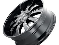 Cast Aluminum Wheels Rolla 374 GB-M 24x9.5 Milled Spokes Gloss Black 5 On 127/5 On 139.7 Bolt Pattern 18 Offset Mazzi Wheels
