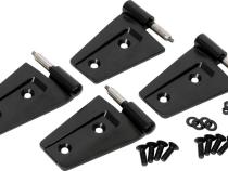 Jeep JK Door Hinge Set 4 Pieces 2 Door 07-18 Wrangler JK Powdercoat Black Kentrol