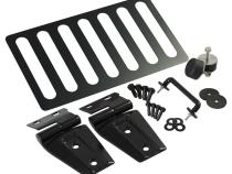 Jeep JK Hood Kit Without Hood Catch 07-18 Wrangler JK Powdercoat Black Kentrol