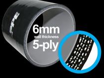 3.0 Inch X 36 Inch L 6MM 5-Ply Silicone Hose PPE Diesel