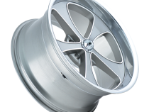 Ridler Wheels Aluminum Wheels 645 GY 17x8 Grey Machined Face-Polished Lip 5 On 114.3 Bolt Pattern 0 Offset