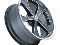 Ridler Wheels Aluminum Wheels 645 MB 18x9.5 Matte Black Machined Face-Polished Lip 5 On 114.3 Bolt Pattern 0 Offset