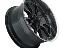 Ridler Wheels Aluminum Wheels 650 MB 17x8 Matte Black Polished Lip 5 On 114.3 Bolt Pattern 0 Offset