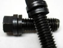 Wedge-Locking Header Bolts Hex Head 3/8 Diameter X 3/4 Inch Black Oxide 12 Pcs Proform