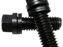 Wedge-Locking Header Bolts Hex Head 3/8 Diameter X 1 Inch Blk Oxide Finish 16 Pcs Proform