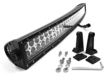 40.0 Inch LED Light Bar Double Row Curved Chrome Series Combo Flood/Beam 240W DT Harness 21,600 Lumens Southern Truck Lifts