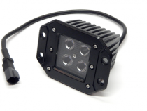 2.0 Inch Square Cree LED Flood Flush Mount Light, Single Unit, Black Series Amber/White Includes Hardware, Harness Sold Separately Southern Truck Lifts