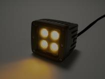2.0 Inch Square Cree LED Flood Cube Light Single Unit Black Series Amber/White Includes Hardware, Harness Sold Separately Southern Truck Lifts