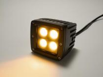 2.0 Inch Square Cube Cree LED Lights Pair Black Series White/Amber W/Harness 79903 Southern Truck Lifts