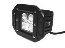 3.0 Inch Square Flush Mount Cree Flood Beam LED Lights Pair Chrome Series W/Harness 79903 Southern Truck Lifts