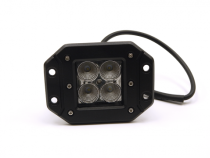 3.0 X 3.0 Inch 16W Square Flush Mount LED Light Flood Beam 1,440 Lumens Each Southern Truck Lifts