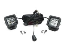 3.0 Inch Square Cube Cree Spot Beam LED Lights Pair Chrome Series W/Harness 79903 Southern Truck Lifts