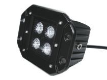 3.0 Inch Square Flush Mount Cree Flood Beam LED Lights Pair Black Series W/Harness 79903 Southern Truck Lifts