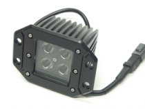 3.0 X 3.0 Inch 16W Square Flush Mount LED Light Flood 1,440 Lumens Each Black Series Southern Truck Lifts