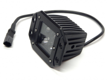 3.0 X 3.0 Inch 16W Square Flush Mount LED Light Flood 1,440 Lumens Each Black Series Southern Truck Lifts