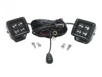 3.0 Inch Square Cube Cree Spot Beam LED Lights Pair Black Series W/Harness 79903 Southern Truck Lifts