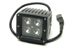 3.0 X 3.0 Inch 16W Square LED Light Spot 1,440 Lumens Each Black Series Southern Truck Lifts