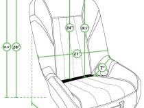 GT/S.E. Suspension Seat Black and Blue PRP Seats