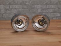 1969 Chevrolet Camaro Chrome Billet Front Parking Lamps with Revive 1157 Switchback LEDs w/ HDR Amber Halos Dapper Lighting