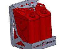 Dual Fuel/Water Can Mount - Fits Swing Out Bumpers Chassis Unlimited