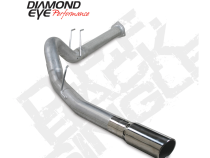 Filter Back Exhaust For 11-14 Ford F250/F350 Superduty 6.7L 4 Inch Single Pass Aluminized Diamond Eye